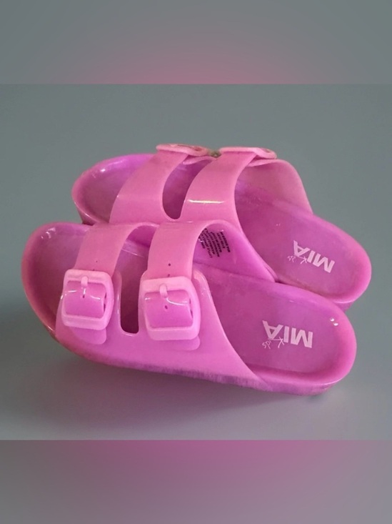MIA Other - Mia Girl Jelly Sandals Size 3 Purple Pink Adjustable Strap Summer Shoes